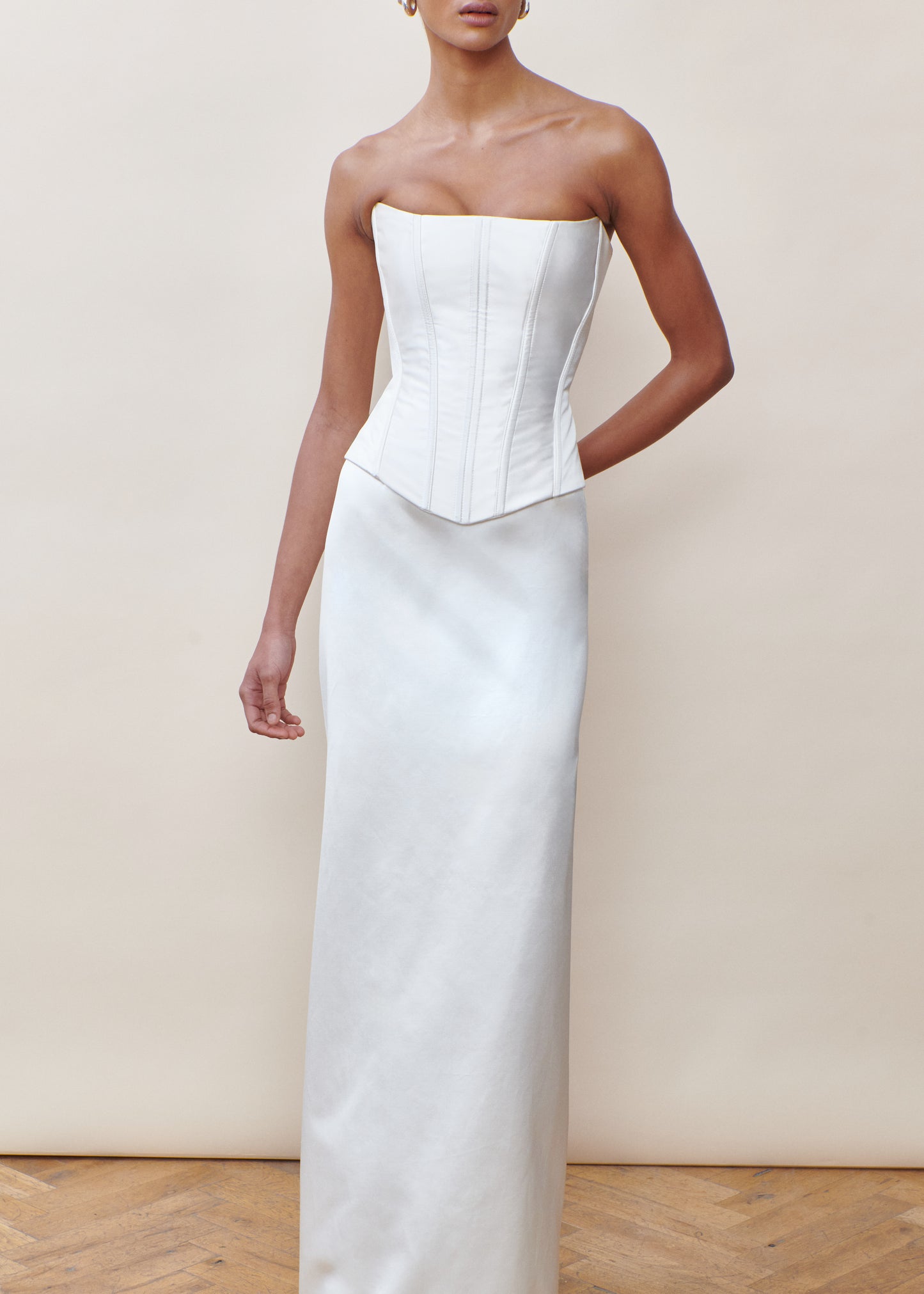 STYLE 145 // DUCHESSE SATIN COLUMN SKIRT