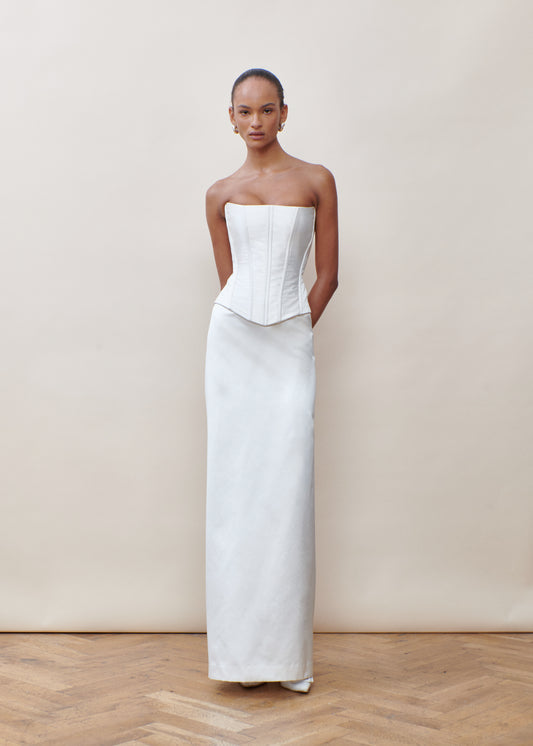 STYLE 145 // DUCHESSE SATIN COLUMN SKIRT