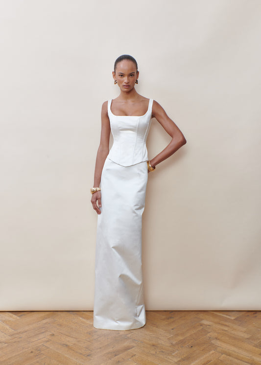 STYLE 145 // DUCHESSE SATIN COLUMN SKIRT