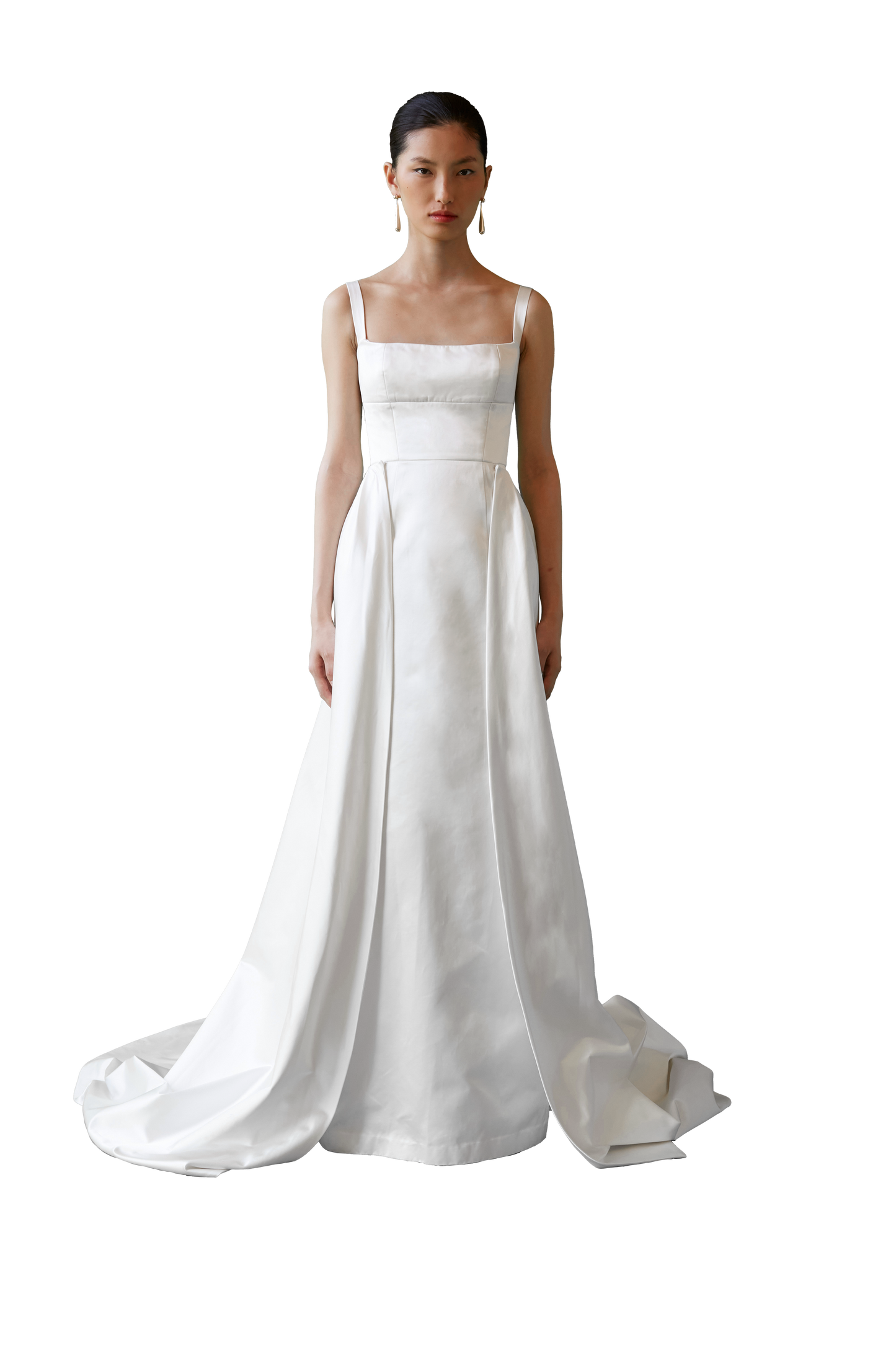 STYLE 131 // DUCHESSE SATIN DETACHABLE TRAIN