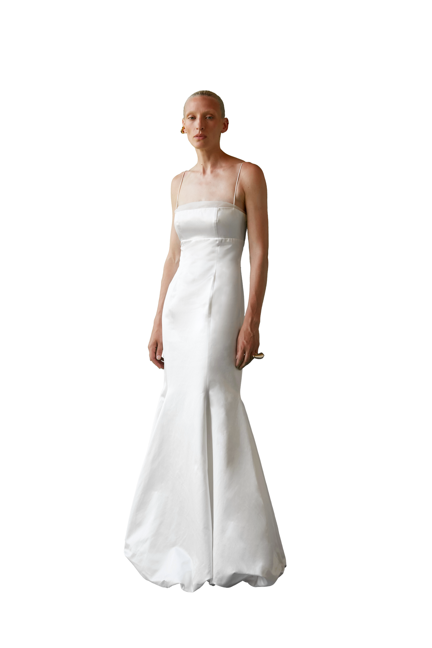 STYLE 030 // BUBBLE HEM GOWN WITH ORGANZA DETAILING