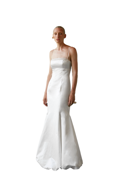 STYLE 030 // BUBBLE HEM GOWN WITH ORGANZA DETAILING