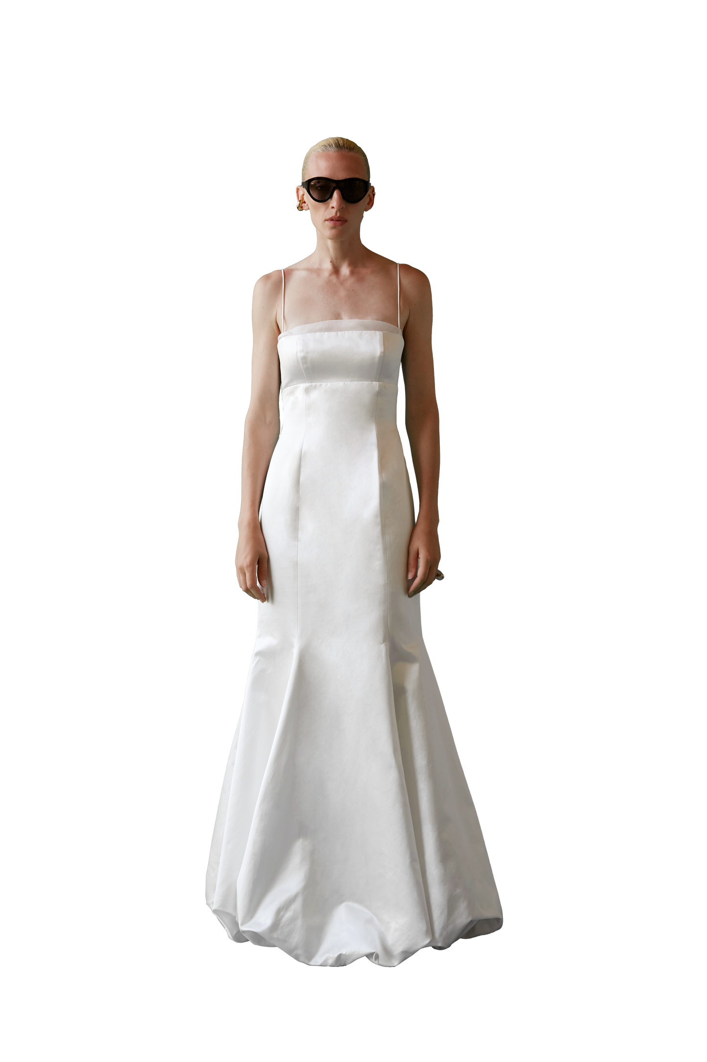 STYLE 030 // BUBBLE HEM GOWN WITH ORGANZA DETAILING