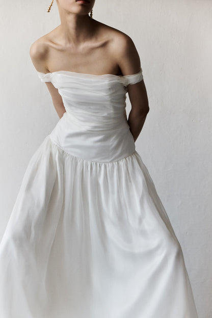 STYLE 107 // OFF THE SHOULDER DROP WAIST ORGANZA