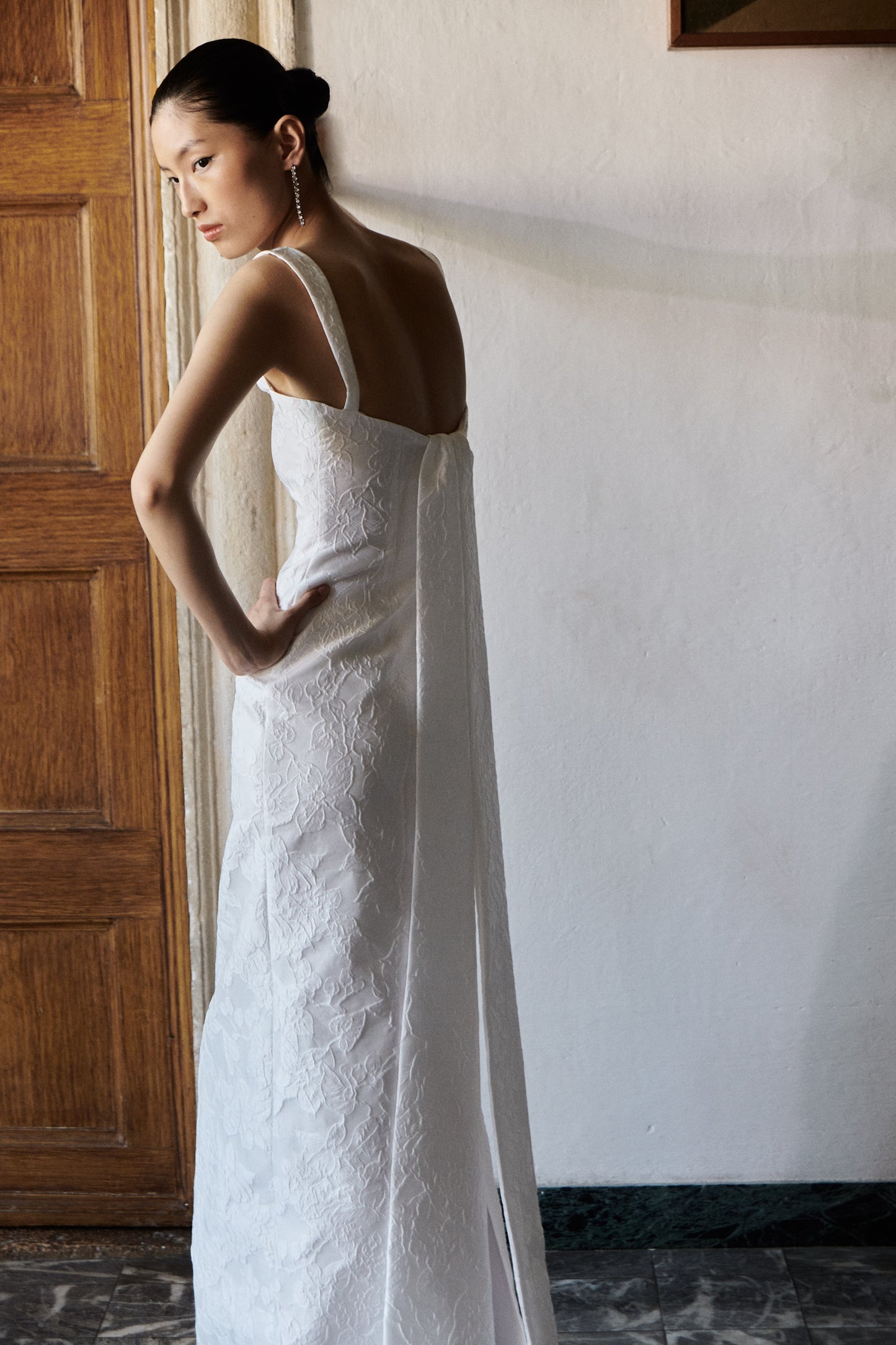 STYLE 106 // COLUMN GOWN WITH SASHES